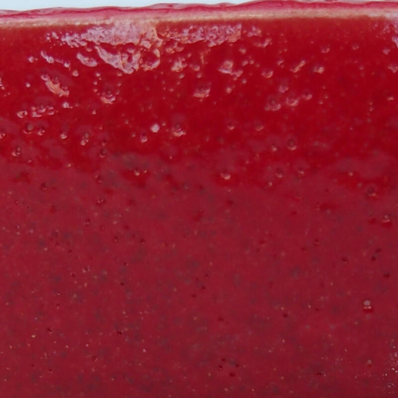 Bonsaischaal van keramiek 11 x 11 x 2,5 cm, kleur rood