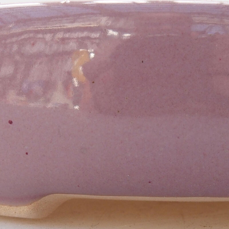 Bonsaischaal van keramiek 11 x 11 x 3 cm, kleur paars