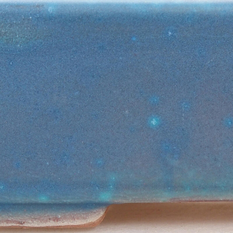Bonsaischaal van keramiek 11 x 8,5 x 3,5 cm, kleur blauw