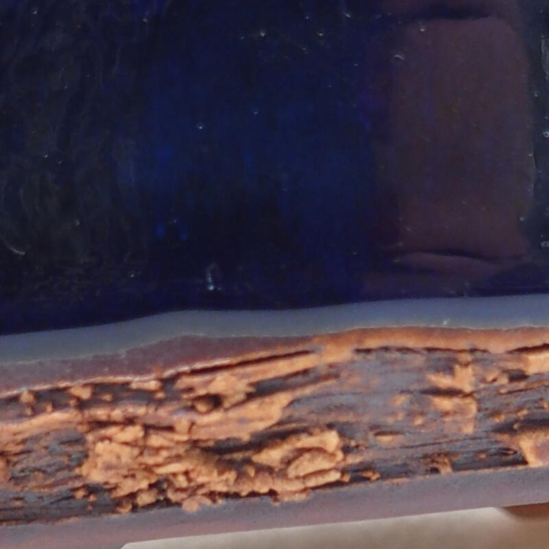 Bonsaischaal van keramiek 11 x 8 x 4,5 cm, kleur blauw