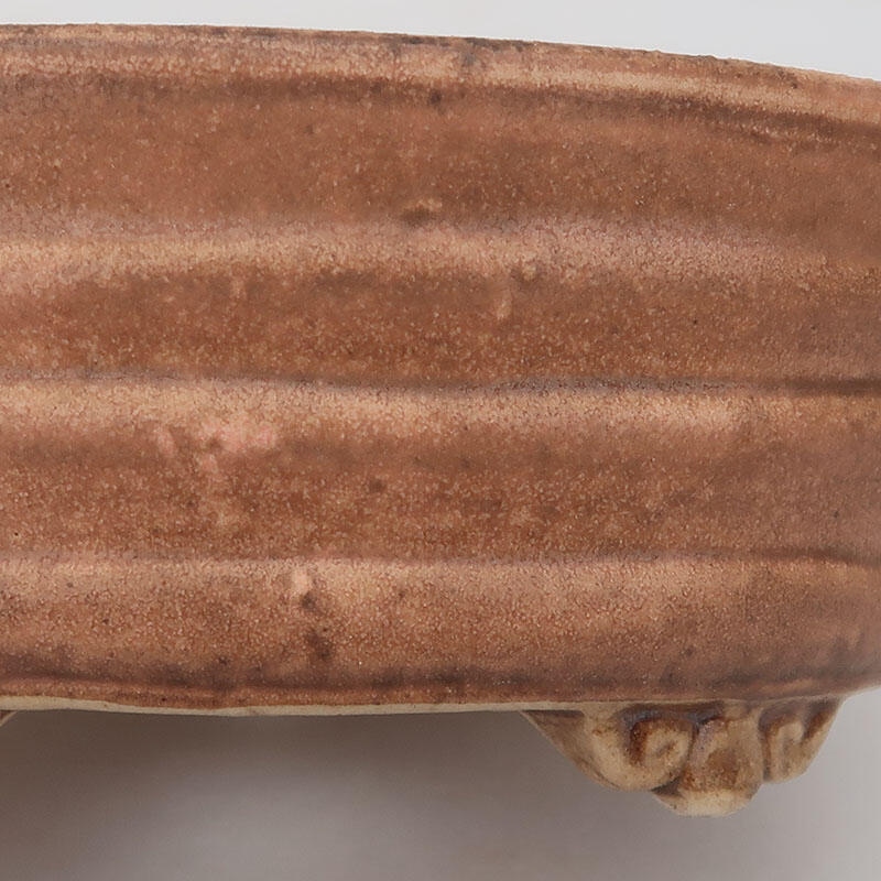 Bonsaischaal van keramiek 11 x 9,5 x 5 cm, roze