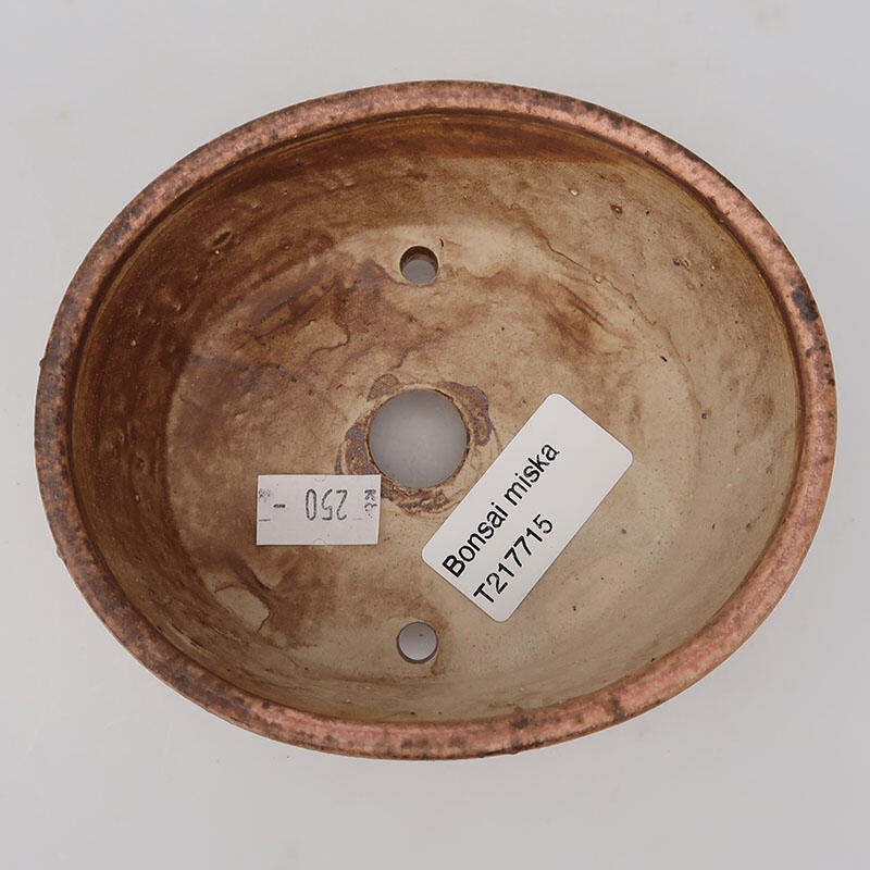 Bonsaischaal van keramiek 11 x 9,5 x 5 cm, roze