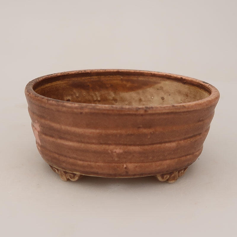 Bonsaischaal van keramiek 11 x 9,5 x 5 cm, roze