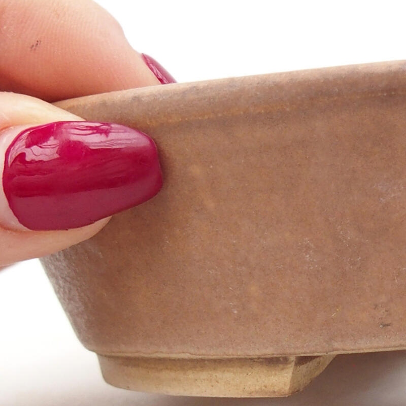 Bonsaischaal van keramiek 12,5 x 10,5 x 3,5 cm, roze