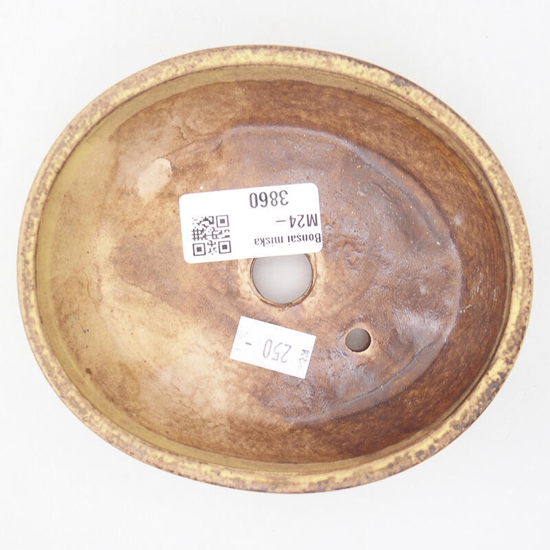 Bonsaischaal van keramiek 12,5 x 10,5 x 3,5 cm, groen