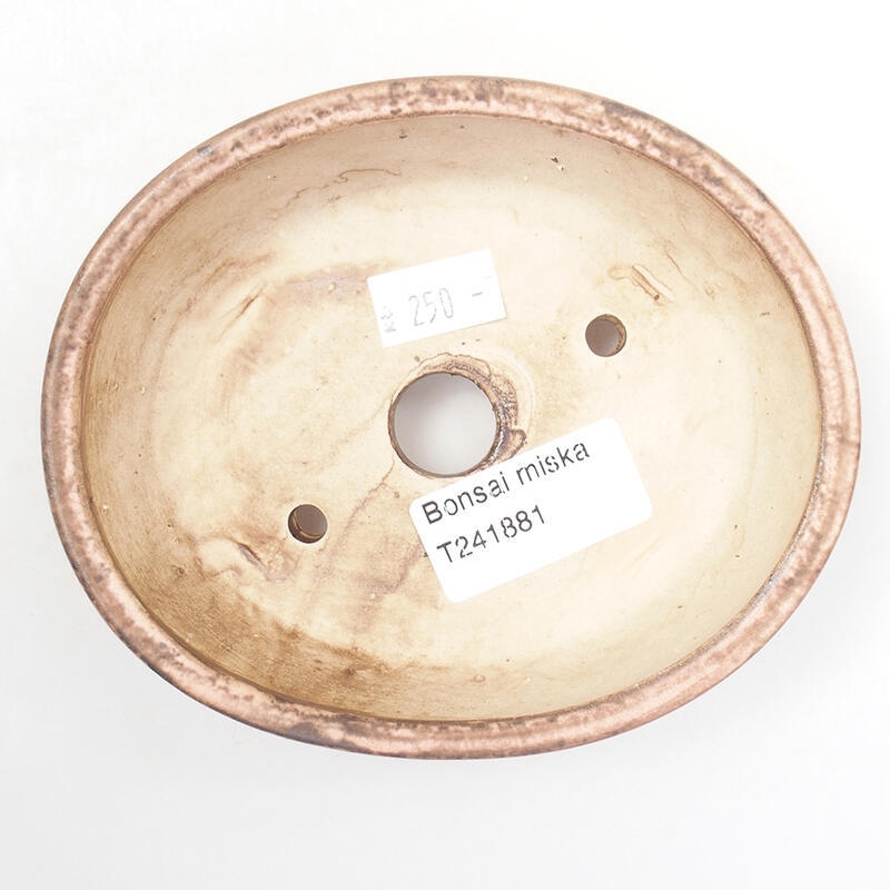 Bonsaischaal van keramiek 12,5 x 10,5 x 4 cm, roze