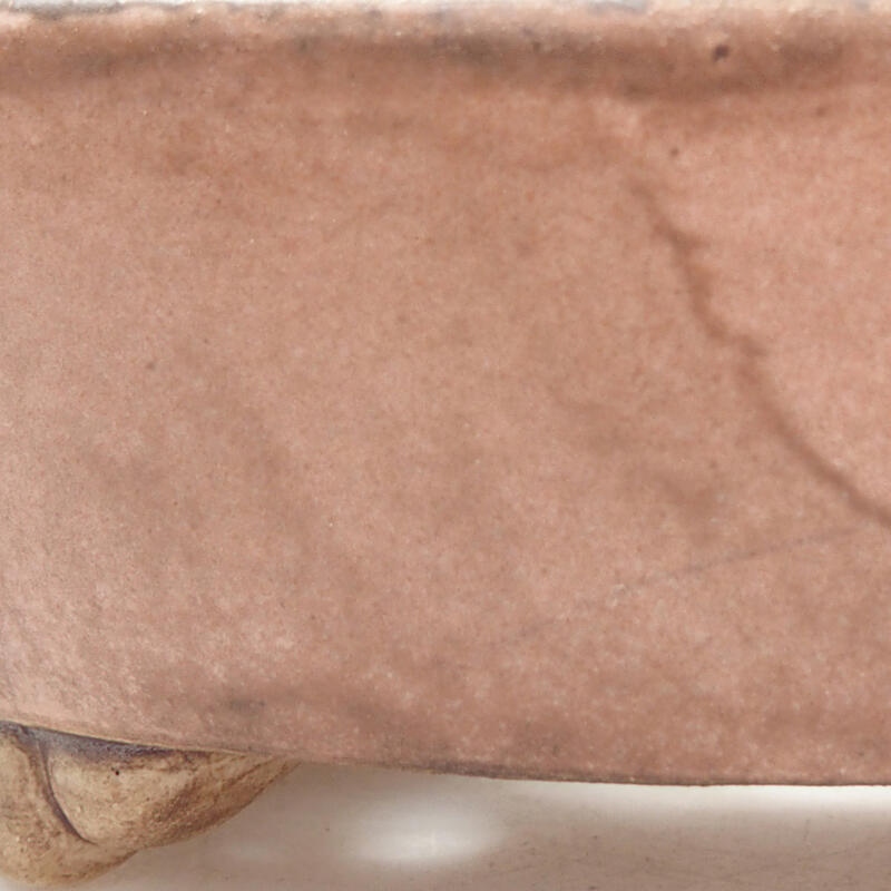 Bonsaischaal van keramiek 12,5 x 10,5 x 4 cm, roze