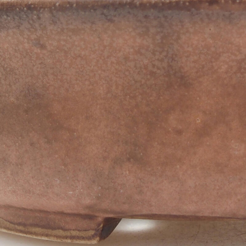 Bonsaischaal van keramiek 12,5 x 12 x 3,5 cm, roze