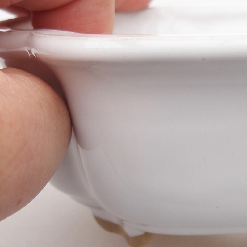 Bonsaischaal van keramiek 12,5 x 9,5 x 5 cm, groen