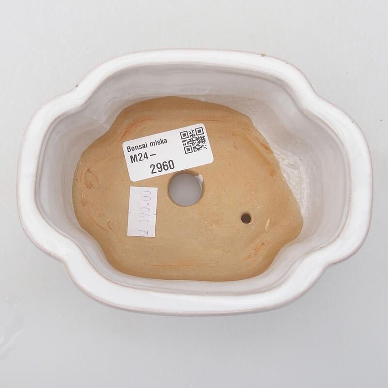 Bonsaischaal van keramiek 12,5 x 9,5 x 5 cm, groen