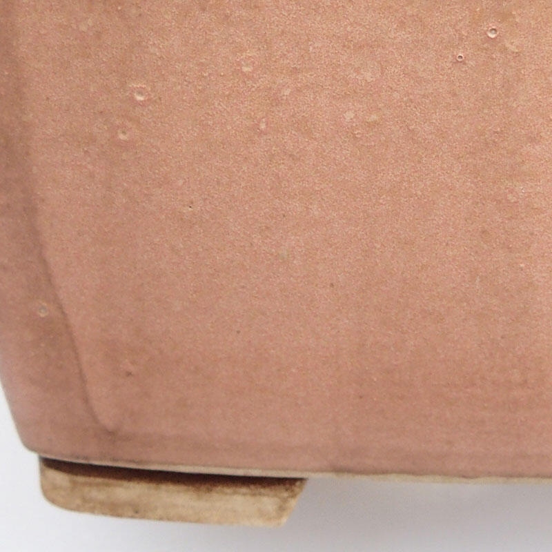 Bonsaischaal van keramiek 12 x 12 x 8 cm, roze