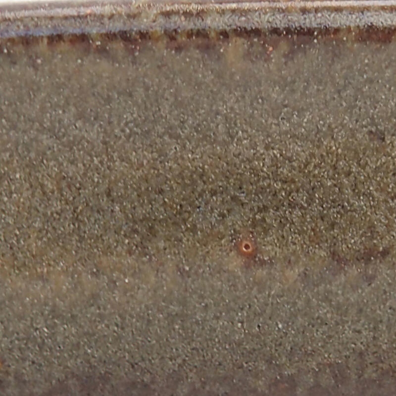 Bonsaischaal van keramiek 12 x 9,5 x 3 cm, bruin