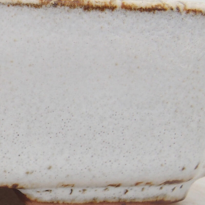 Bonsaischaal van keramiek 12 x 9 x 3 cm, wit