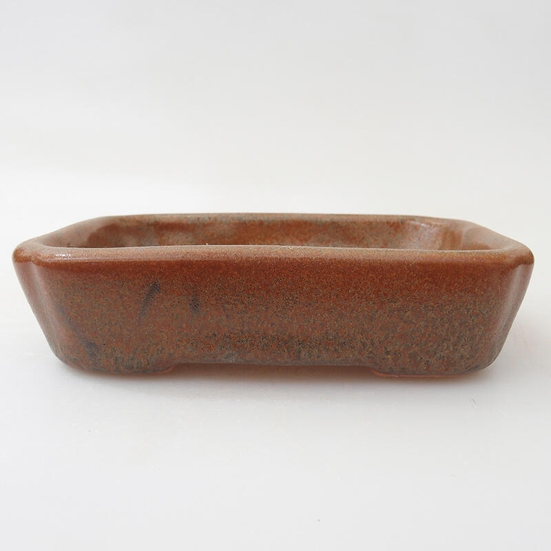 Bonsaischaal van keramiek 12 x 9 x 3 cm, bruin