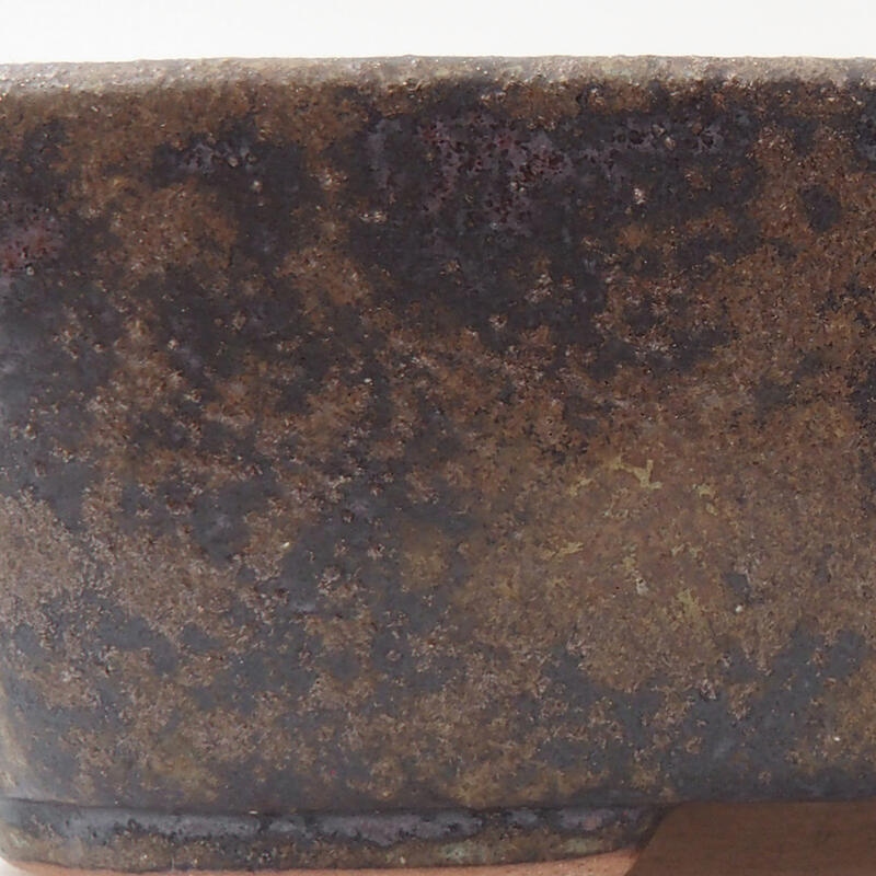 Bonsaischaal van keramiek 12 x 9 x 3 cm, bruin