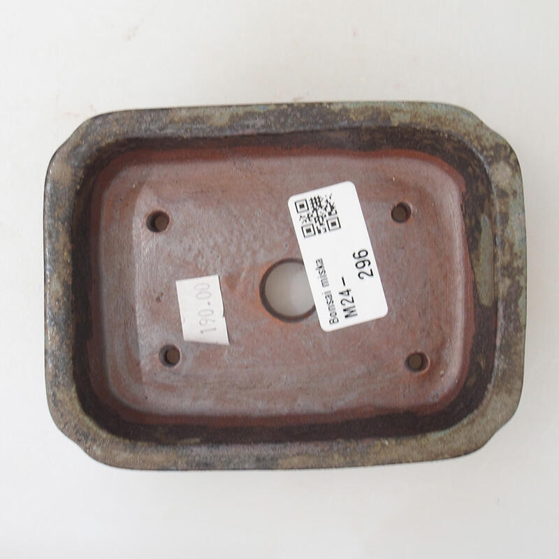 Bonsaischaal van keramiek 12 x 9 x 3 cm, bruin