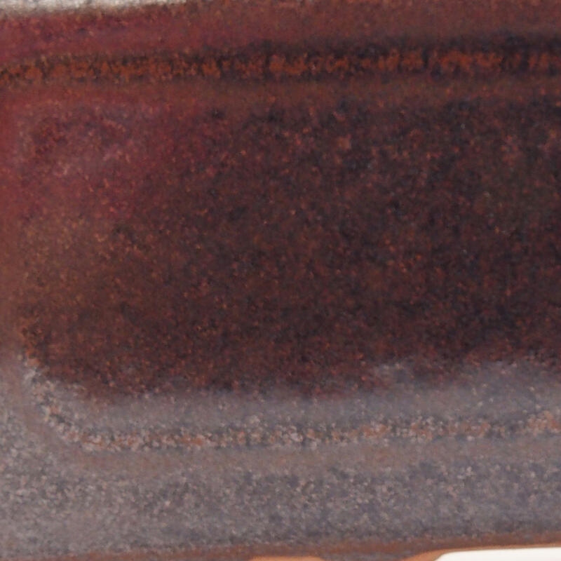 Bonsaischaal van keramiek 13,5 x 10,5 x 5 cm, bruin