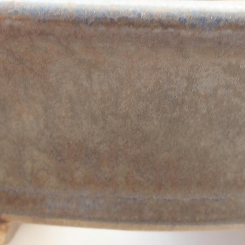 Bonsaischaal van keramiek 13,5 x 12 x 4 cm, kleur blauw