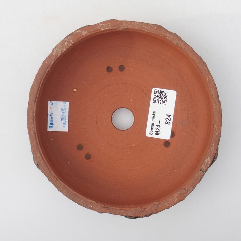 Bonsaischaal van keramiek 13,5 x 13,5 x 4 cm, bruin