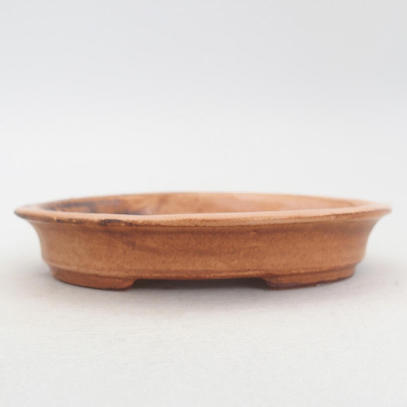 Bonsaischaal van keramiek 13 x 11 x 2,5 cm, roze