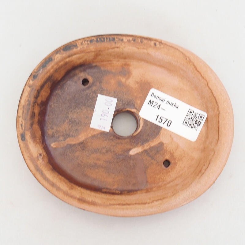 Bonsaischaal van keramiek 13 x 11 x 2,5 cm, roze