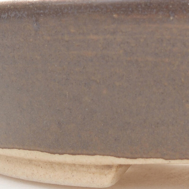Bonsaischaal van keramiek 13 x 11 x 3,5 cm, bruin