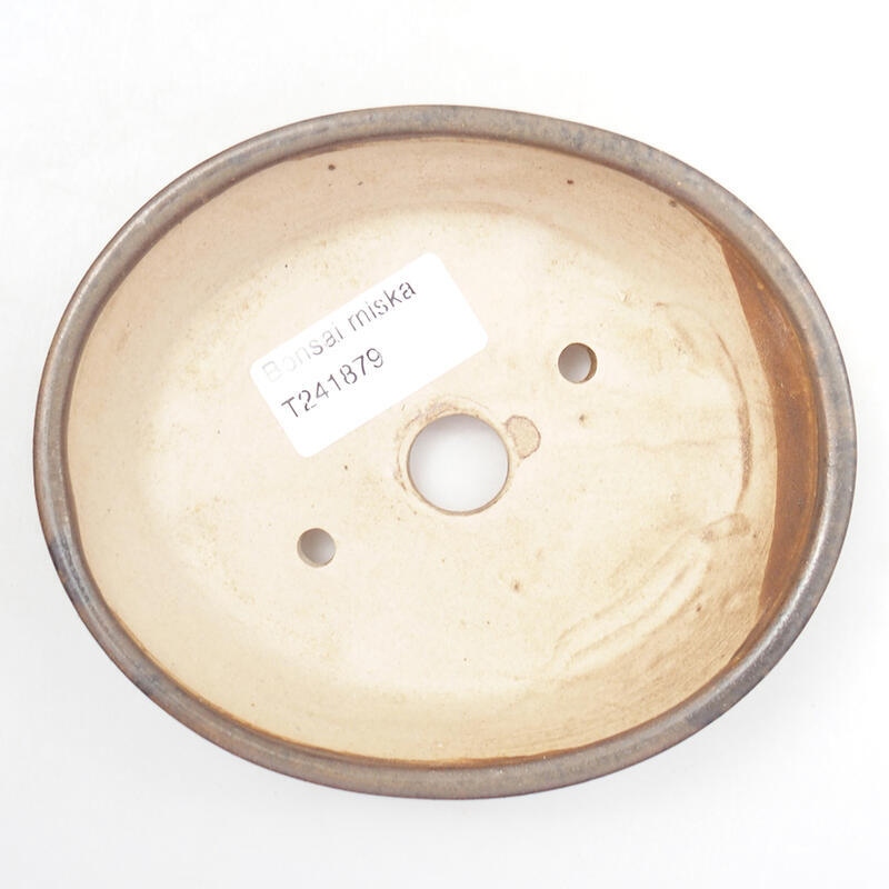 Bonsaischaal van keramiek 13 x 11 x 3,5 cm, bruin