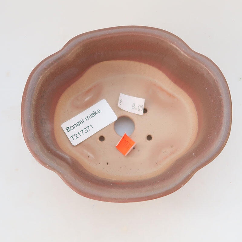 Bonsaischaal van keramiek 13 x 11 x 6 cm, metaalkleur