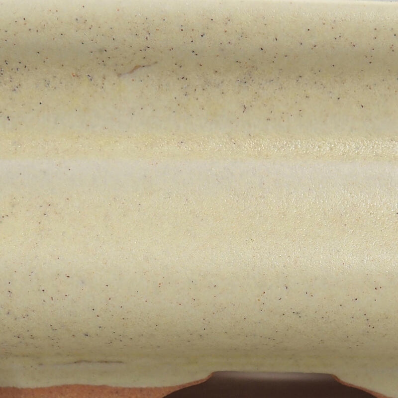 Bonsaischaal van keramiek 13 x 13 x 4,5 cm, geel