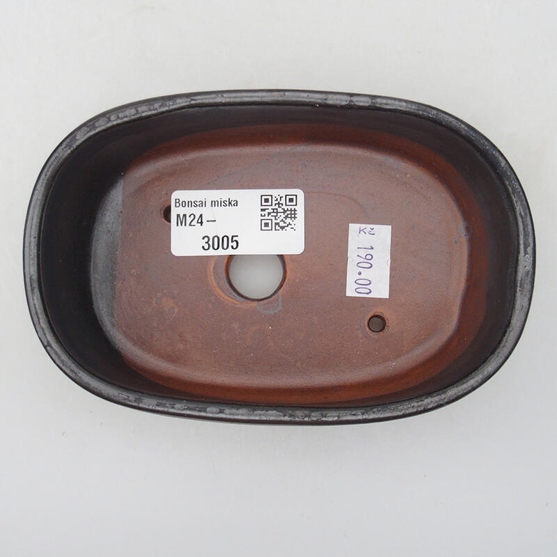 Bonsaischaal van keramiek 13 x 8,5 x 3,5 cm, kleur blauw