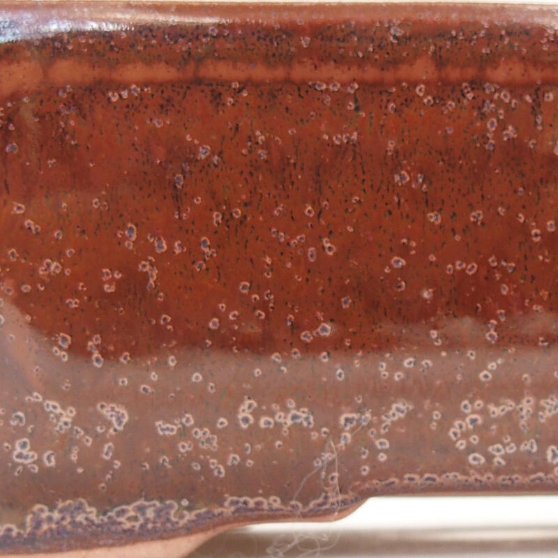 Bonsaischaal van keramiek 13 x 9,5 x 5 cm, bruin