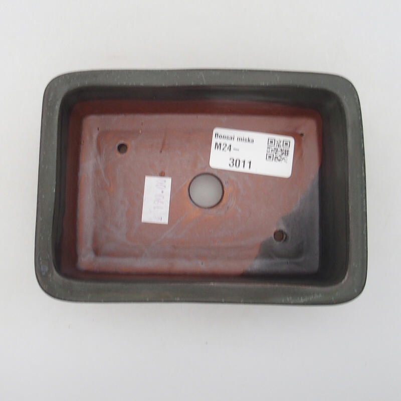 Bonsaischaal van keramiek 13 x 9 x 4,5 cm, grijs