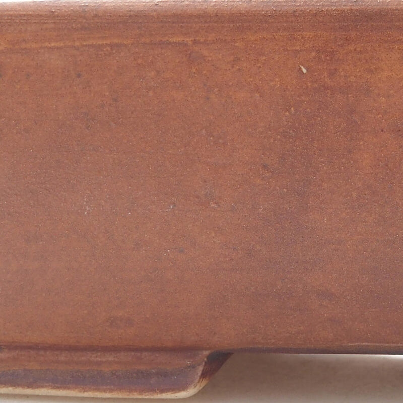 Bonsaischaal van keramiek 14,5 x 12 x 4 cm, kleur bruin