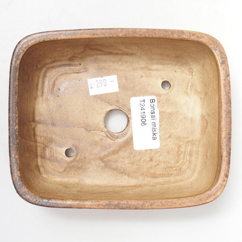 Bonsaischaal van keramiek 14,5 x 12 x 4 cm, roze