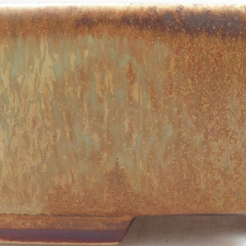 Bonsaischaal van keramiek 14,5 x 12 x 4 cm, groen