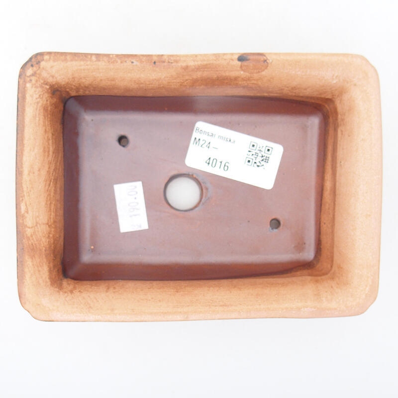 Bonsaischaal van keramiek 14 x 10,5 x 4 cm, roze