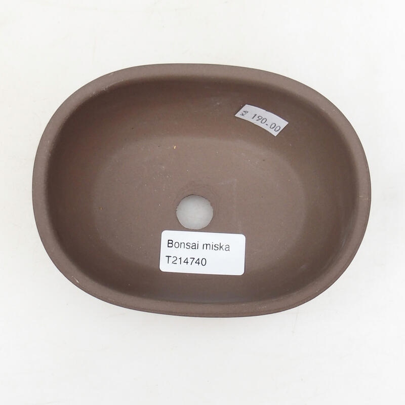 Bonsaischaal van keramiek 14 x 10 x 6 cm, kleur zwart