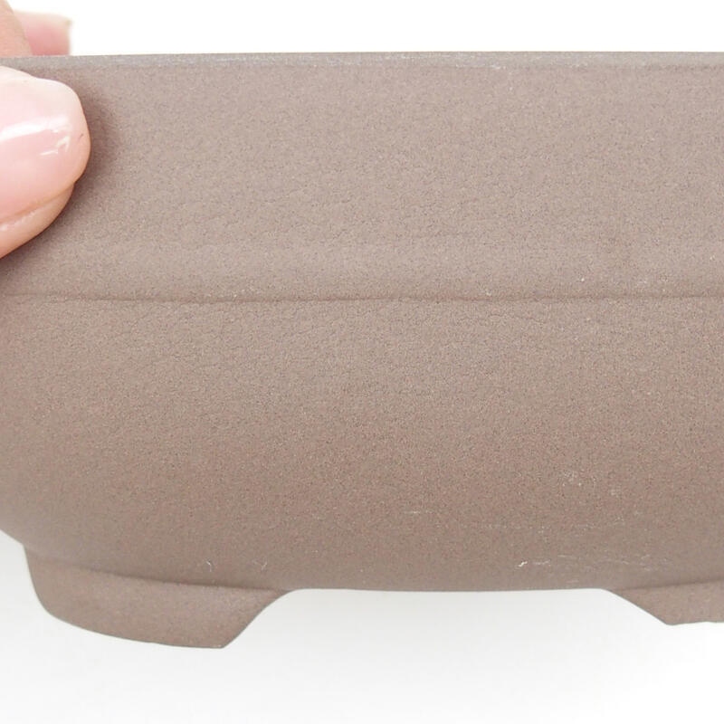 Bonsaischaal van keramiek 14 x 10 x 6 cm, kleur zwart