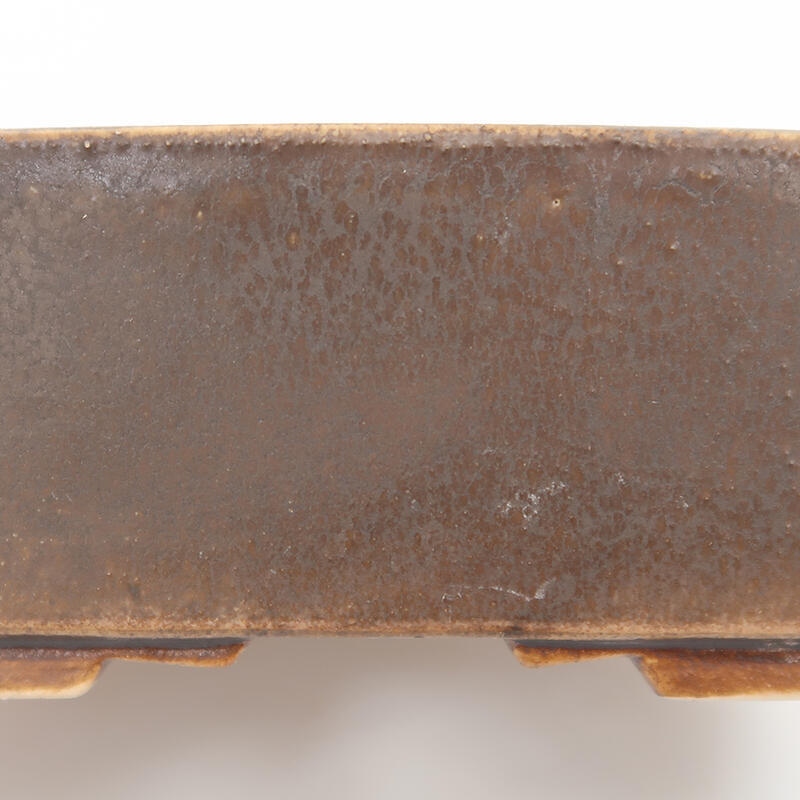 Bonsaischaal van keramiek 14 x 11,5 x 4,5 cm, bruin