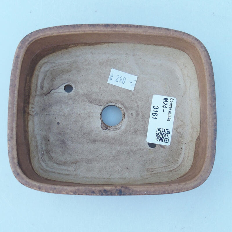 Bonsaischaal van keramiek 14 x 11,5 x 4,5 cm, roze