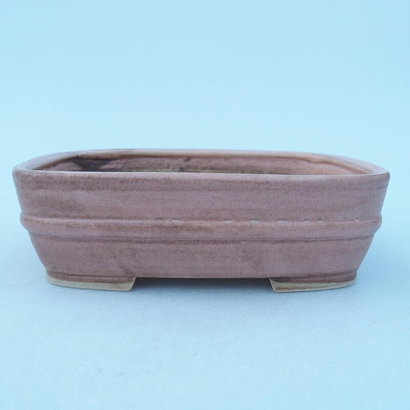 Bonsaischaal van keramiek 14 x 11,5 x 4,5 cm, roze