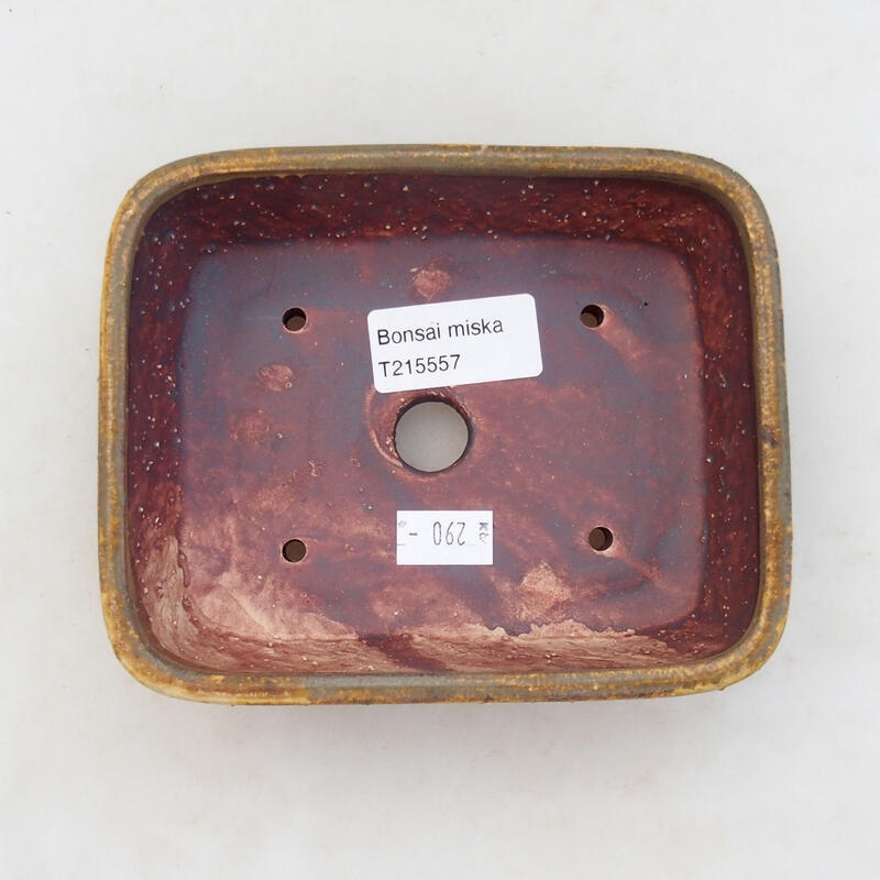 Bonsaischaal van keramiek 14 x 11 x 4 cm, bruin