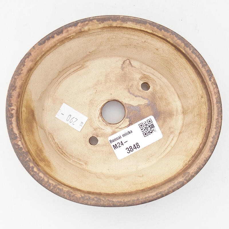 Bonsaischaal van keramiek 14 x 12,5 x 4 cm, roze