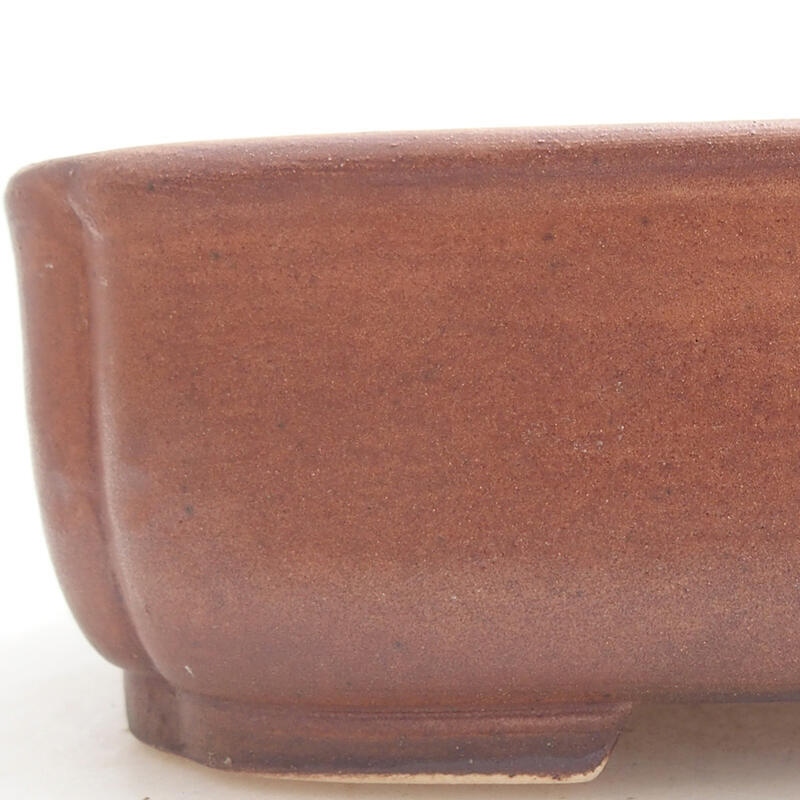 Bonsaischaal van keramiek 14 x 12 x 4 cm, bruin