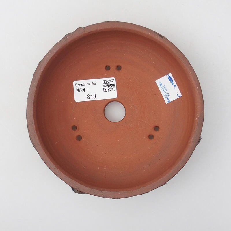 Bonsaischaal van keramiek 14 x 14 x 4 cm, bruin