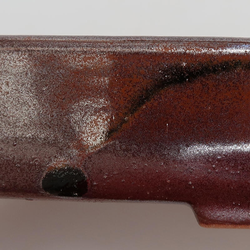 Bonsaischaal van keramiek 15,5 x 11 x 3 cm, bruin