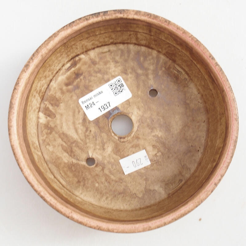 Bonsaischaal van keramiek 15,5 x 15,5 x 5 cm, roze