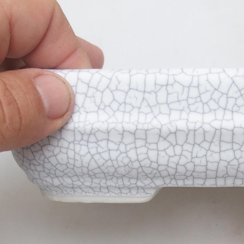 Bonsaischaal van keramiek 15 x 10,5 x 4,5 cm, raku kleur