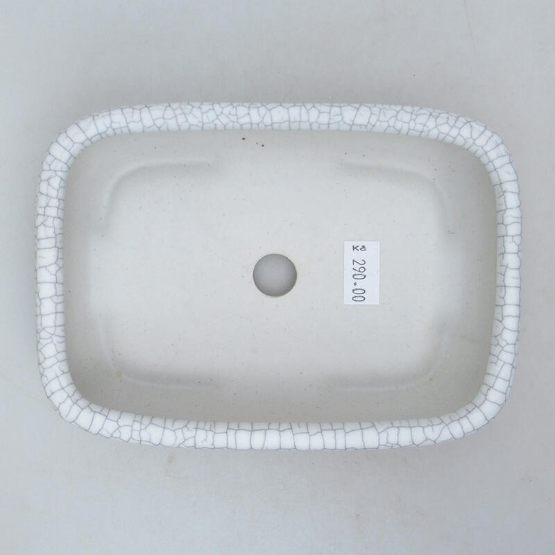 Bonsaischaal van keramiek 15 x 10,5 x 4,5 cm, raku kleur