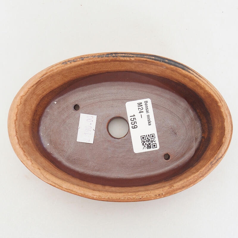 Bonsaischaal van keramiek 15 x 10 x 4,5 cm, roze